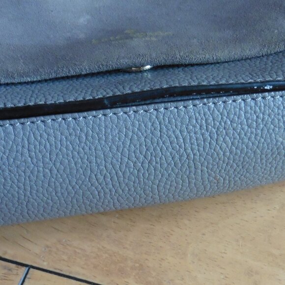 Kate Spade Michela Lewis Drive Suede/Leather Crossbody Purse Bag in Haregrey - Picture 4 of 6